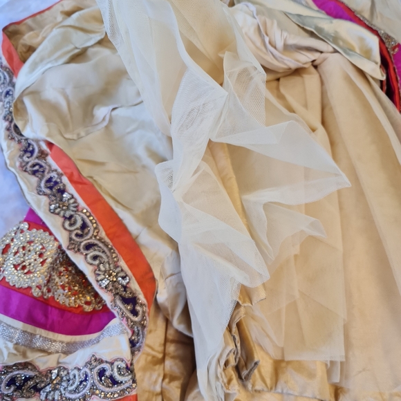 Lengha - long skirt south asian adjustible waist with dupatta - Picture 4 of 17